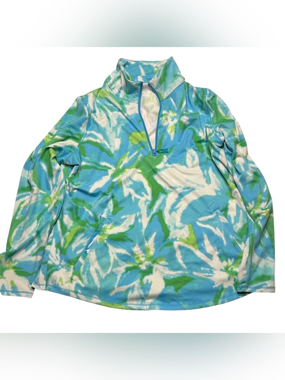 Belle Kim Gravel Tropical Breeze Quarter-Zip Sweatshirt
